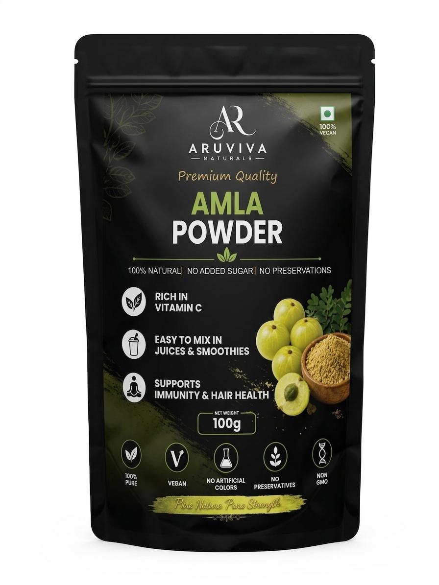 Aruviva Naturals Premium Quality Amla Powder – 100g