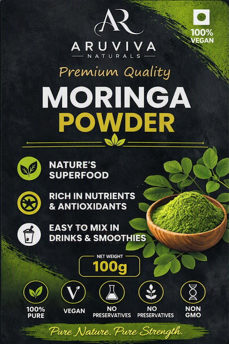 Aruviva Naturals Premium Quality Moringa Powder – 100g