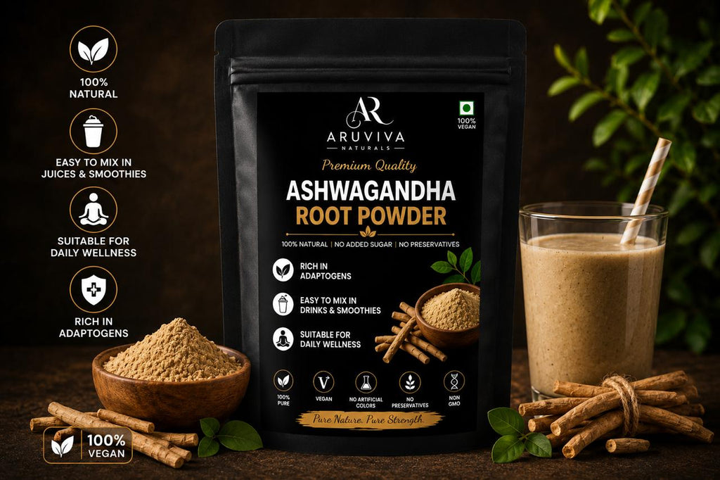 Aruviva Naturals Premium Quality Ashwagandha Root Powder – 100g
