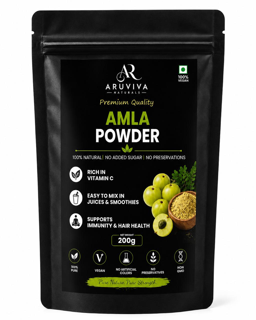 Aruviva Naturals Premium Quality Amla Powder – 200g